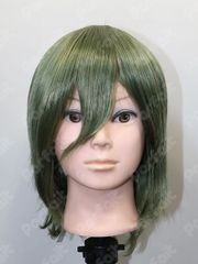 コスプレウィッグ ウィッグ／ショートシャギー（ダークグリーン）