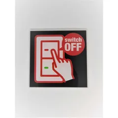 ZEN サインプレートスイッチオフブラック OF003 【 新品 未使用 未開梱 送料無料 】