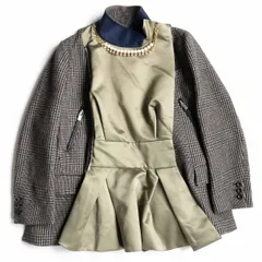 【20AW】 sacai 【グレンチェック x ポリエステル ハイブリット パール ネックレス ジャケット】サカイ 2302207のサムネイル