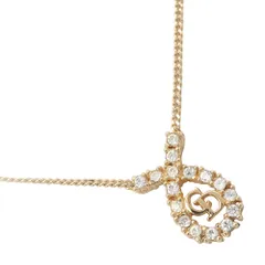 【Dior】クリスチャンディオール CDロゴ 金メッキ×ラインストーン レディース 5.0g ネックレス