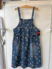 デニムドット柄ジャンパースカート