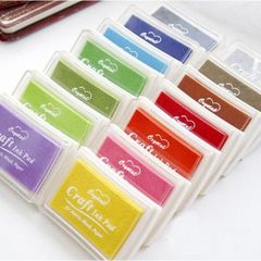 カラフル 油性クラフトスタンプ台 15色カラーセット インク インクパッド