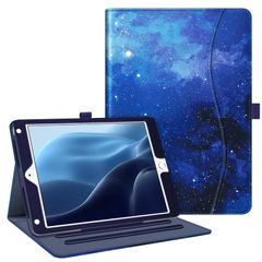 【数量限定】Air 2 / / 1 ケース 2018/2017 PUレザー ２つ折スタンド 9.7 マルチ視角 オートスリープ機能付き iPad 9.7インチ 保護カバー(柄 Fintie x 星空)