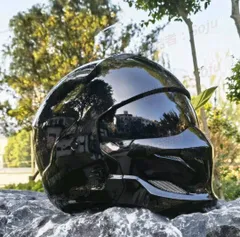 艶あり黒組合せ武士 ヘルメット フルフェイスヘルメットハーフヘルメット バイク用品 バイクフルフェイスヘルメットジェットヘルメット M-XXLサイズ