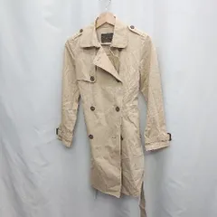 ◇ ⊇ nano universe ナノ ユニバース 無地 長袖 トレンチコート サイズ36 ベージュ系 レディース E  【1505130005745】