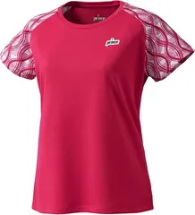 【新品】prince（プリンス） レディース ウィメンズ ゲームシャツ テニスウェア 吸汗速乾 UPF50＋ 半袖シャツ　ローズピンク WS3074-008