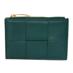 BOTTEGAVENETA ボッテガヴェネタ カセット カードケース 現行 RFID ICチップ パスケース ミニウォレット 財布 マキシ イントレチャート エメラルドグリーン コインケース 765460 VCQC4 3049