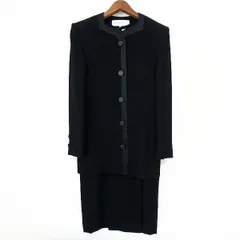 #anc ジバンシィ GIVENCHY HI FORMAL ワンピーススーツ 8 黒 ツーピース ブラックフォーマルスーツ ブローチ付き レディース [939243]