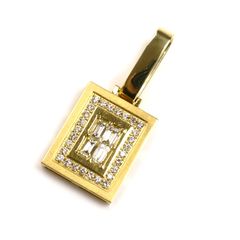 K18YG イエローゴールド ペンダントトップ ダイヤモンド0.57ct 4.9g ユニセックス 中古