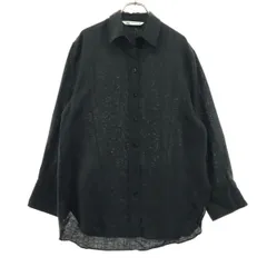 美品 ZARA ザラ 長袖 リネンシャツ XS ブラック レディース 古着
