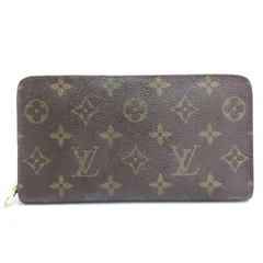 ルイヴィトン LOUIS VUITTON モノグラム ポルトモネジップ 長財布 ラウンドファスナー M61727 フランス製 ブラウン系