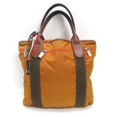 Q■イタリア製■オロビアンコ/OROBIANCO ナイロントートバッグ■橙色/LADIES向き/BAG/25【中古】