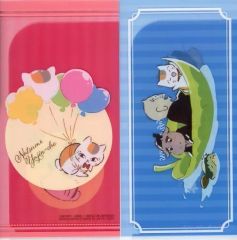 [중고] 수납·휴대용 아이템 집합(핑크×블루) 티켓 파일 2장 세트 선택할 수 있는 유원지 잡화 [이치반 복권 나츠메 친구장 냥코 선생님과 아야카시 유원지] E상