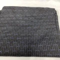 リメイク用　大島紬　着物　黒×青　アンティーク　C987