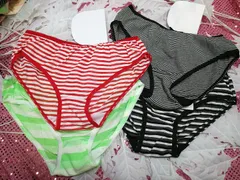 4枚セット ボーダー柄 ショーツ レディース L 安い アラカルト まとめて 下着 ランジェリー デイリー使い/mbm61-L-4p