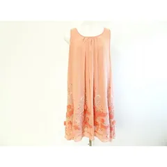 #snc グレースコンチネンタル GRACECONTINENTAL ワンピース 36 ピンク系 花 ビーズ 刺繍 ノースリーブ 美品 タグ付き レディース [664235]