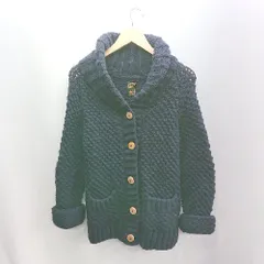 ◇ ⊇ nano universe ナノユニバース 長袖 ニットカーディガン サイズF ネイビー レディース E  【1502180017568】