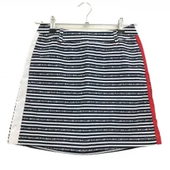 【超美品】トミーヒルフィガーゴルフ スカート ネイビー×白 ボーダー  レディース S ゴルフウェア Tommy Hilfiger Golf