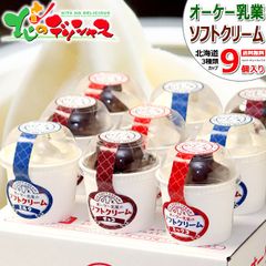 【北デリ限定】オーケー乳業のソフトクリーム 9個入り(ミルク・チョコ・ミックス各3個) 北海道 スイーツ アイス ソフトクリーム セット 詰め合わせ お取り寄せ