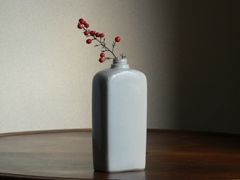 【1940~46】日本 昭和初期 統制陶器 花瓶 寒色