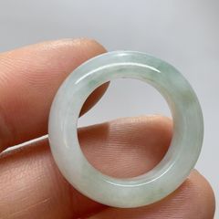 【新入荷】本翡翠保証‼️天然翡翠　厚めリング／指輪　サイズ16.2mm