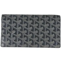 ゴヤール GOYARD ロゴ 二つ折り長財布 長財布 コーティングキャンバス グレー ホワイト レディース 【中古】のサムネイル