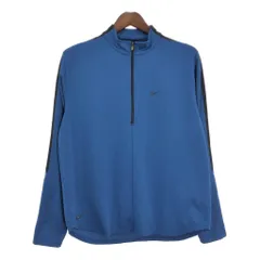 NIKE ナイキ DRI-FIT メッシュＴシャツ スポーツ ワンポイントロゴ ブルー（メンズ L ）中古 古着 T5385
