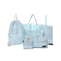 [ever closet] エバークローゼット レッスンバッグ 5点セット 入園入学セット 女の子 入園入学準備 シューズケース 上履き入れ 体操着袋 子供 キッズ ドット F