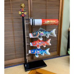 五月人形　室内鯉のぼり　いぶき金箔50㎝スタンド付　【スタンドのみキズあり】