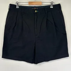 古着 トミーヒルフィガー TOMMY HILFIGER ショートパンツ チノパン ショーツ ハーフパンツ ワンポイントロゴ w38  ブラック メンズ