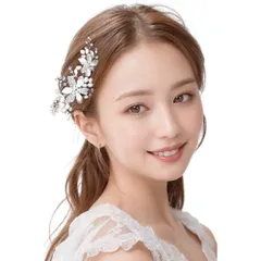 【数量限定】[TIGLOSS] 髪飾り ヘアアクセサリー 結婚式 ヘッドドレス 花嫁 大きめ パール 髪留め 花 和装 ヘアピン ヘアクリップ コーム まとめ髪 おしゃれ 大人 専用BOX付（タイプC）