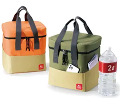 【在庫処分】EVA多層構造 ２Lペットボトル縦に６本入る 高断熱 キャンプス 縦長 ハイエンド保冷温ビッグバッグ （グリーン アウトドア オレンジ どちらかお届け） 保冷バッグ 35428