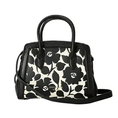 新品 ケイトスペード kate spade ハンドバッグ ロージー ガーデン エンボスド ミディアム サッチェル ブラックマルチ