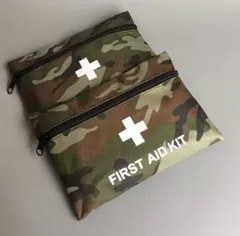 【迷彩】　新品　お薬ポーチ　キャンプ用品　トラベル用品　サバイバルキット