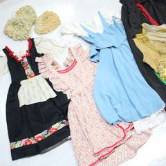 【バレエ衣装 小物 大量まとめ売り】全20点以上 ワンピース マント エプロン ウィッグ 靴下 ファー 発表会 舞台 演劇 衣裳 大人 男性