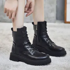厚底ブーツ ショートブーツ 靴 シューズ レースアップ レディース