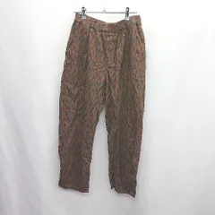 ◇ ⊇ studio CLIP 総柄 ウエストゴム ストレートパンツ サイズF ブラウン系 レディース E  【1409240057536】