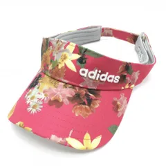 アディダス サンバイザー ピンク×イエロー 花柄 立体ロゴ刺しゅう  フリー(56-58cm) ゴルフウェア adidasのサムネイル