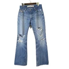 ディーゼル DIESEL TYPE RR55 デニムパンツ ジーンズ フレア ダメージ加工 31 インディゴブルー 国内正規品