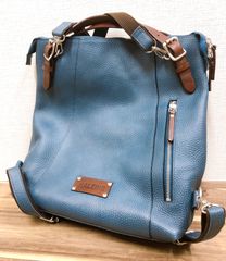 【999】 アレンヌ レザー 3WAY リュックサック クラシックブルー メンズ HALEINE 日本製 ブランドバッグ 牛革 MADE IN JAPAN