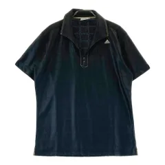 サイズ：L ADIDAS GOLF アディダスゴルフ  半袖ポロシャツ スキッパー 総柄 ブラック系 [240101349435]# ゴルフウェア メンズ ストスト