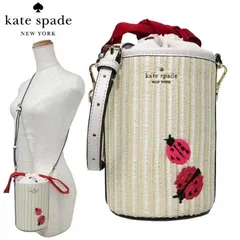 【格安HOT】Kate spadeカゴバックと別売りの中の布と同じ柄のポーチ（未使用） バッグ