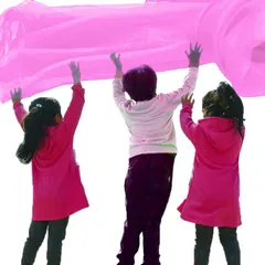 [sac taske] リトミック スカーフ 特大 ダンス 教材 ジャンボスカーフ レクリレーション （ピンク）