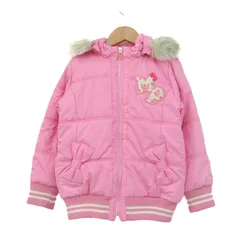 メゾピアノ 中綿ジャケット ジャンパー アウター ファーフード キッズ 女の子用 120サイズ ピンク Mezzo Piano 【中古】