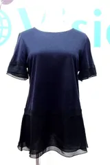 LANVIN COLLECTION ランバンコレクション  異素材切替 半袖カットソー  38