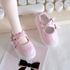 1/4 ドール用 厚底靴 エナメル 靴 人形用 mdd ピンク-C1197
