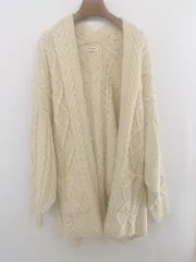 ◇ ◎ FREAK'S STORE ケーブル 長袖 ニット カーディガン サイズ160-165 MS 13 14 アイボリー系 レディース E  【1303280013685】