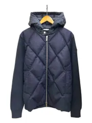 MONCLER (モンクレール) CARDIGAN TRICOT カーディガン トリコット ニット切替ダウンジャケット F20919B51300 L ネイビー メンズ/036