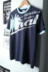 （ L ） Nike(ナイキ） 半袖 Tシャツ ネイビー オールドスクール- 14A70