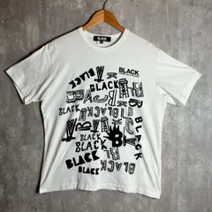 ブラックコムデギャルソン Tシャツ グラフィックプリント 白 XLサイズ ★お値段交渉を受け付けます。【A0143】